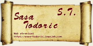 Saša Todorić vizit kartica